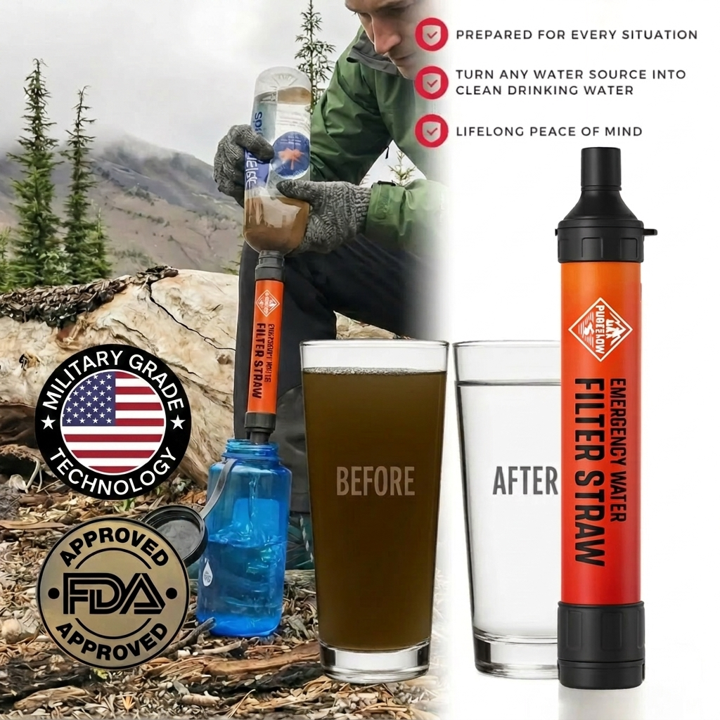 Emergency Water Filter Straw